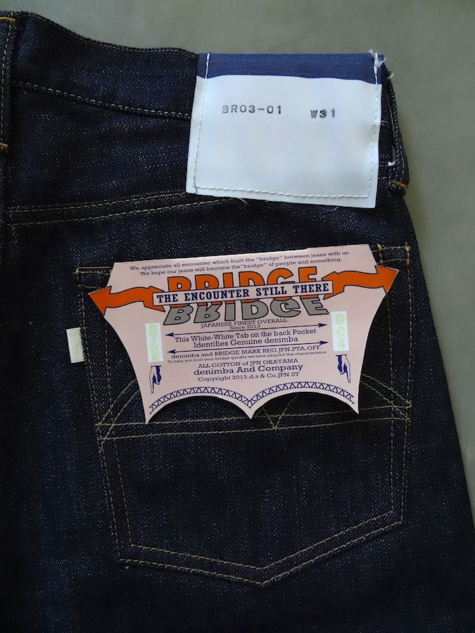 Denim Bridge - BR03 01- 13.5oz Selvedge Denim - Tight Straight - Made by Double Volante