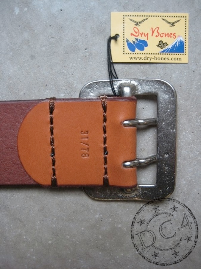 Dry Bones Belt - Dual Prong - Steer Hide Leather - Tan