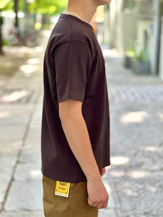 Vintage Style Medium Weight Jersey "40s POWER WEAR PRINTED LABEL" - Pocket T-Shirt - Jet Black