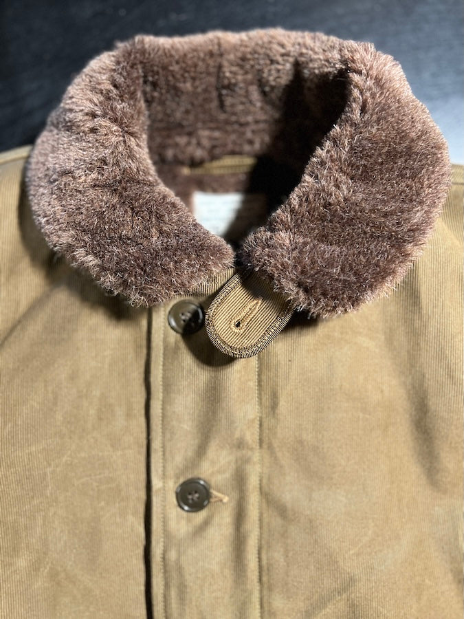 1940'S MILITARY CLOTHING "NAVY DEPARTMENT" N-1 Deck Jacket - Dark Khaki Beige