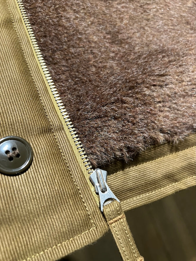 1940'S MILITARY CLOTHING "NAVY DEPARTMENT" N-1 Deck Jacket - Dark Khaki Beige