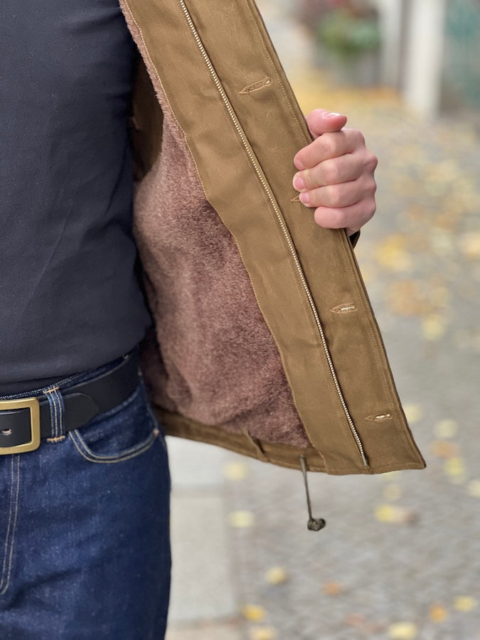 1940'S MILITARY CLOTHING "NAVY DEPARTMENT" N-1 Deck Jacket - Dark Khaki Beige