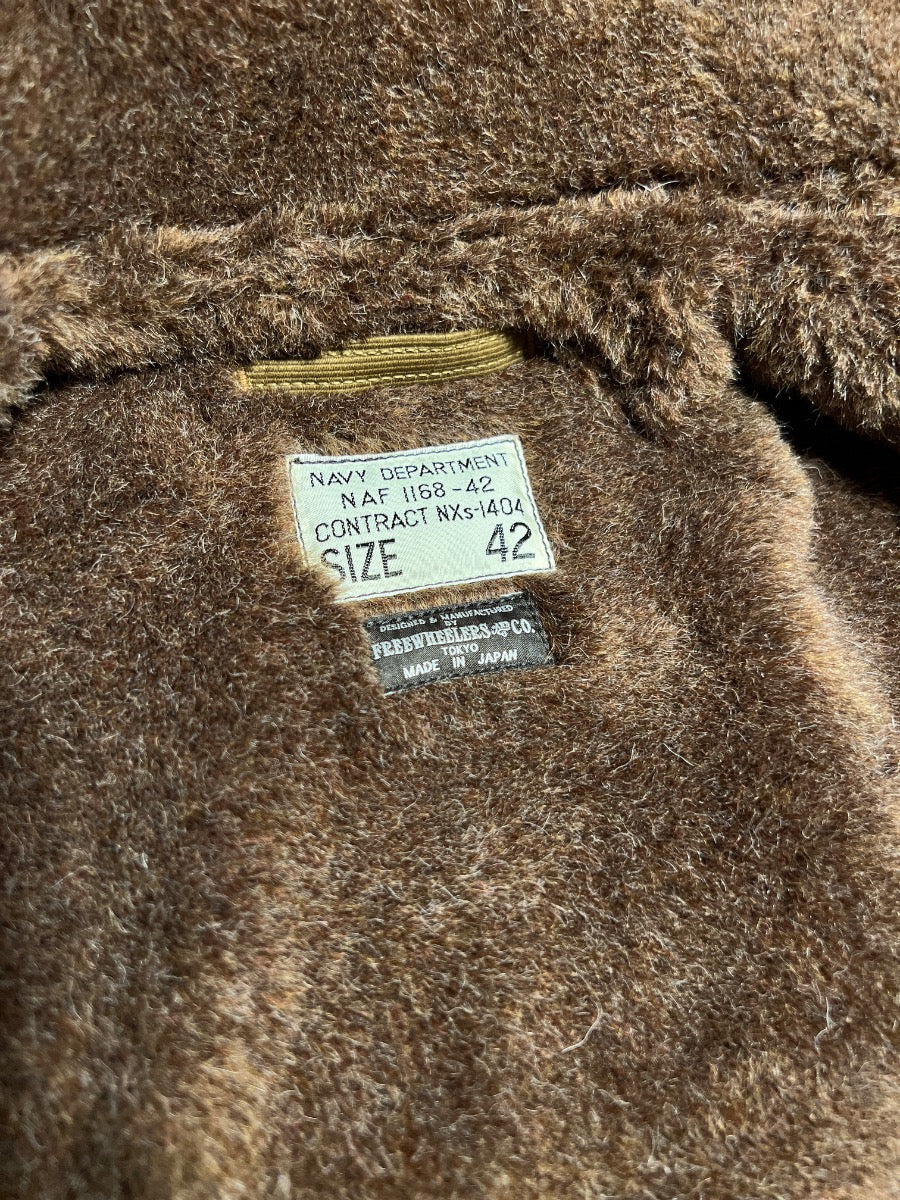 1940'S MILITARY CLOTHING "NAVY DEPARTMENT" N-1 Deck Jacket - Dark Khaki Beige