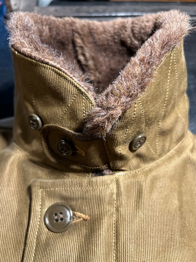 1940'S MILITARY CLOTHING "NAVY DEPARTMENT" N-1 Deck Jacket - Dark Khaki Beige