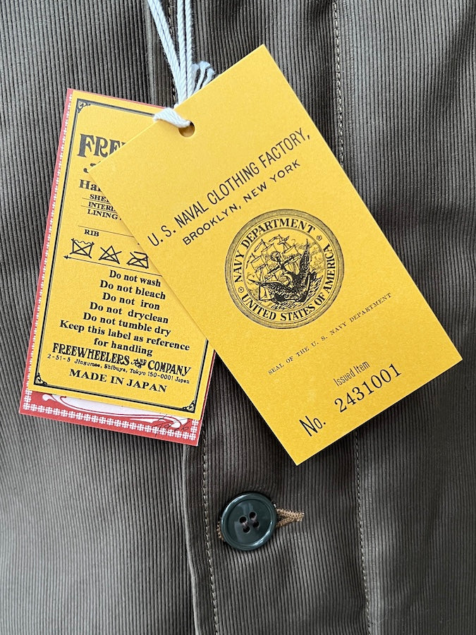 1940'S MILITARY CLOTHING "NAVY DEPARTMENT" N-1 Deck Jacket - Khaki Green