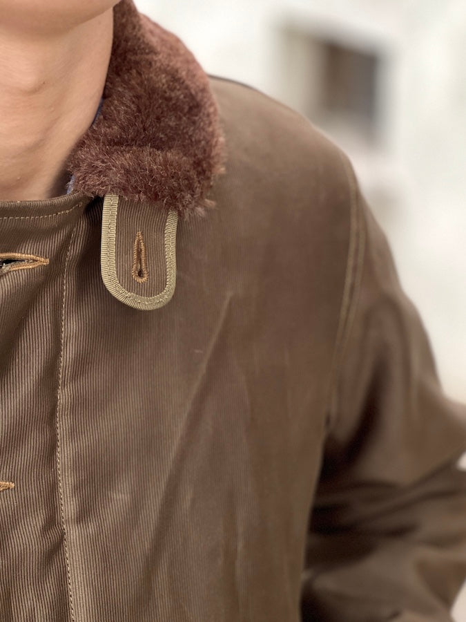 1940'S MILITARY CLOTHING "NAVY DEPARTMENT" N-1 Deck Jacket - Khaki Green