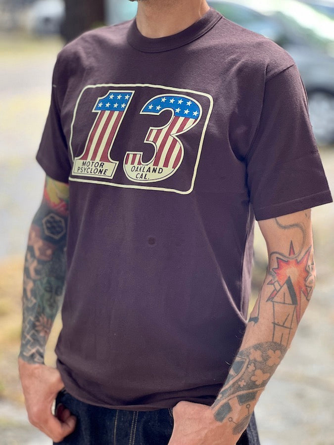 "#13" - Vintage Style Medium Weight Jersey "50s POWER WEAR PRINTED LABEL"