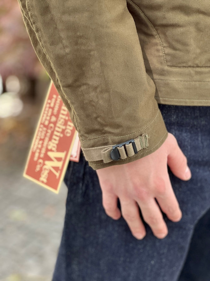 "DECK WORKER JACKET" - 1940~1950s U.S.NAVY MILITARY IMAGE CLOTHING - Dark Khaki Green