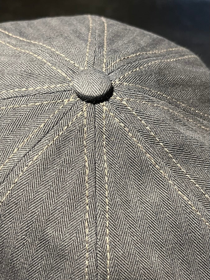"Dylan" - 1940s STYLE CASQUETTE - Vintage Style Yarn-Dyed Herringbone Twill