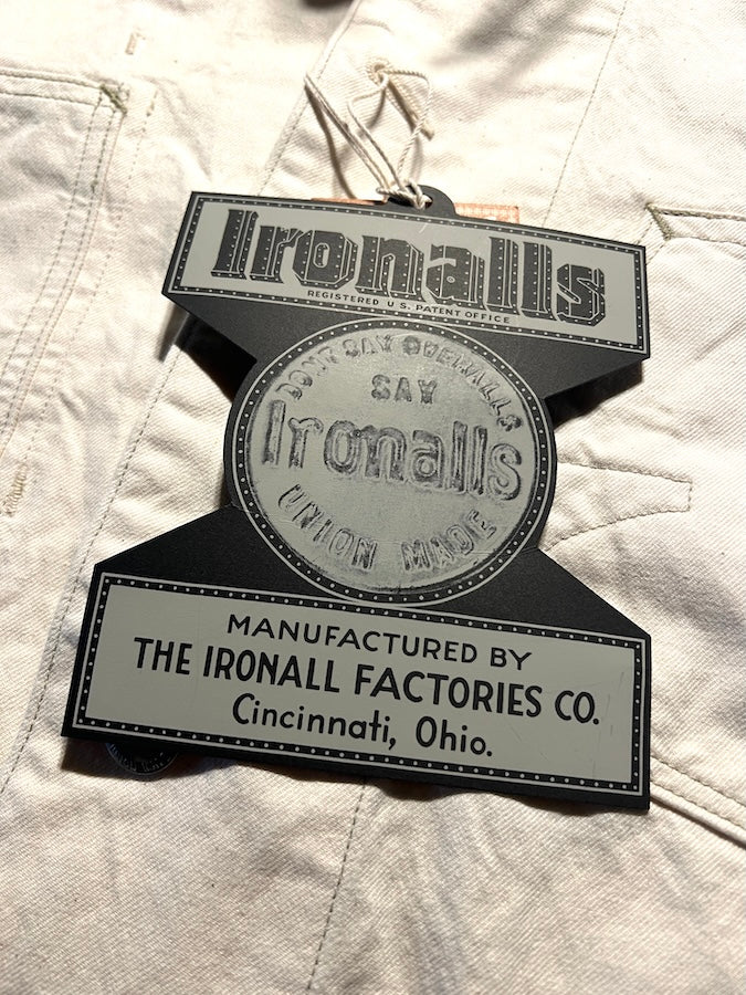 "Lot 100 JACKET" 1920 ~ 1923s STYLE WORK CLOTHING - THE IRONALL FACTORIES CO. - RAW WHITE