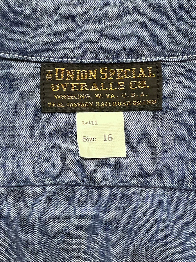 "NEAL" SHIRT - UNION SPECIAL Neal Cassady RAILROAD BRAND - 1926 Style WORK CLOTHING