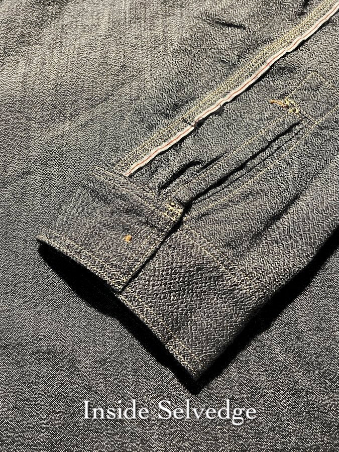 "Neal" SHIRT - UNION SPECIAL OVERALLS - 1926 STYLE WORK CLOTHING - Black Pepper Chambray