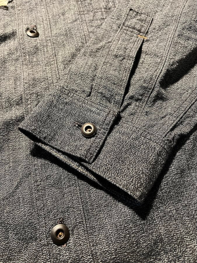 "Neal" SHIRT - UNION SPECIAL OVERALLS - 1926 STYLE WORK CLOTHING - Black Pepper Chambray