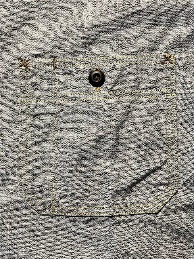 "Neal" SHIRT - UNION SPECIAL OVERALLS - 1926 STYLE WORK CLOTHING - White Pepper Chambray