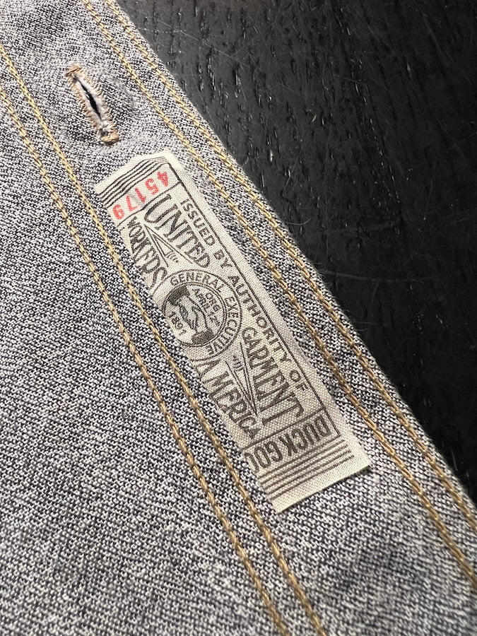 "Neal" SHIRT - UNION SPECIAL OVERALLS - 1926 STYLE WORK CLOTHING - White Pepper Chambray