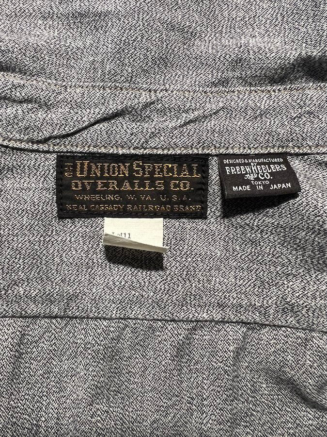 "Neal" SHIRT - UNION SPECIAL OVERALLS - 1926 STYLE WORK CLOTHING - White Pepper Chambray