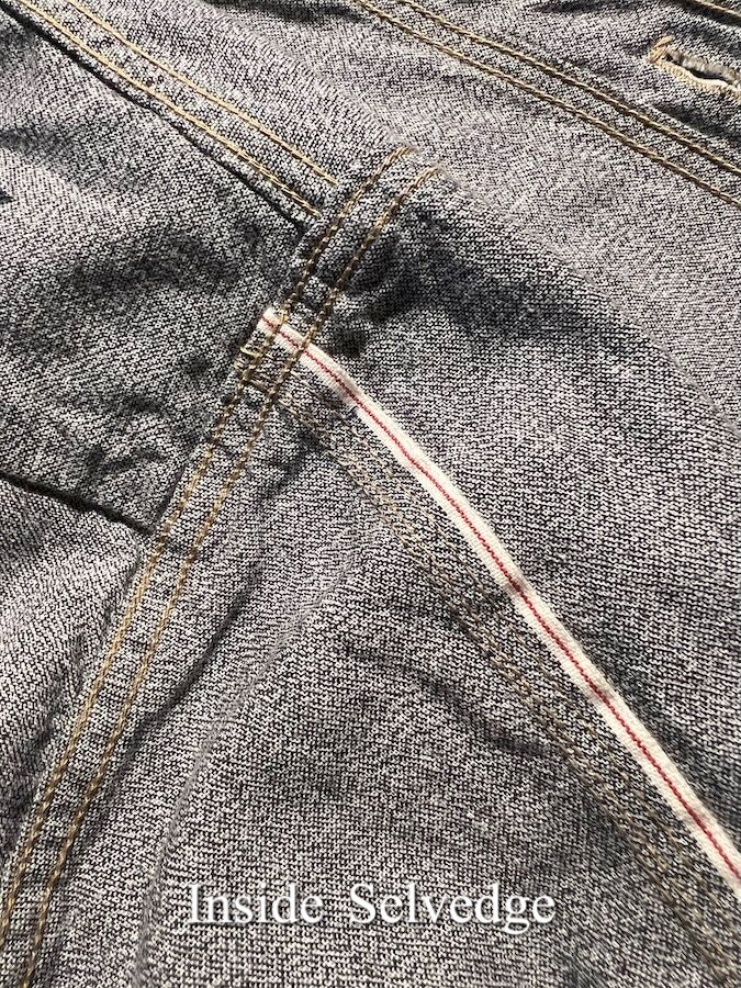 "Neal" SHIRT - UNION SPECIAL OVERALLS - 1926 STYLE WORK CLOTHING - White Pepper Chambray