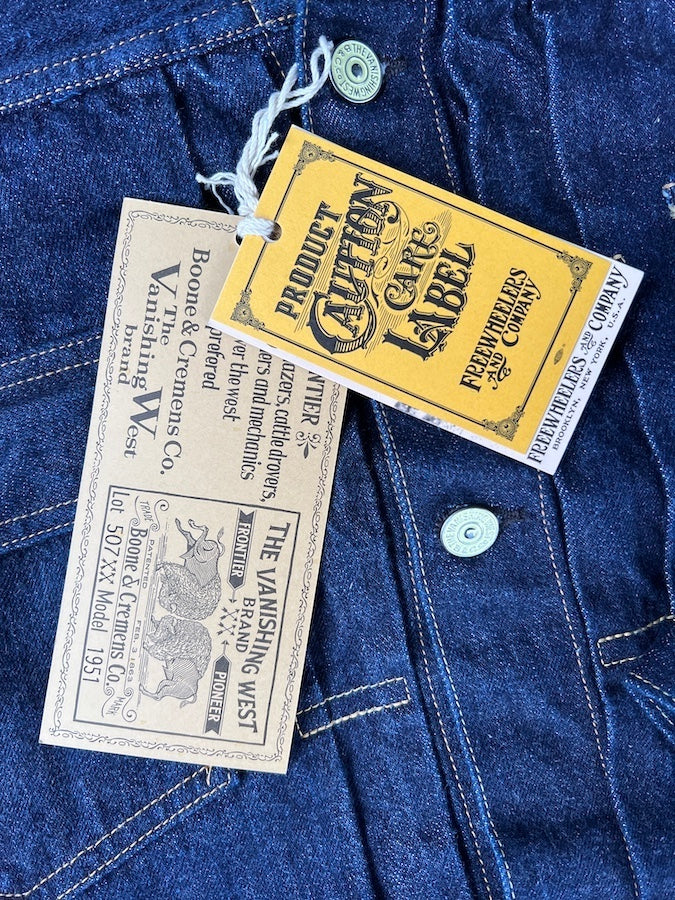 "Lot 507 XX" - 2nd Generation Denim Jacket - 1951 MODEL - Original 14oz Indigo Denim