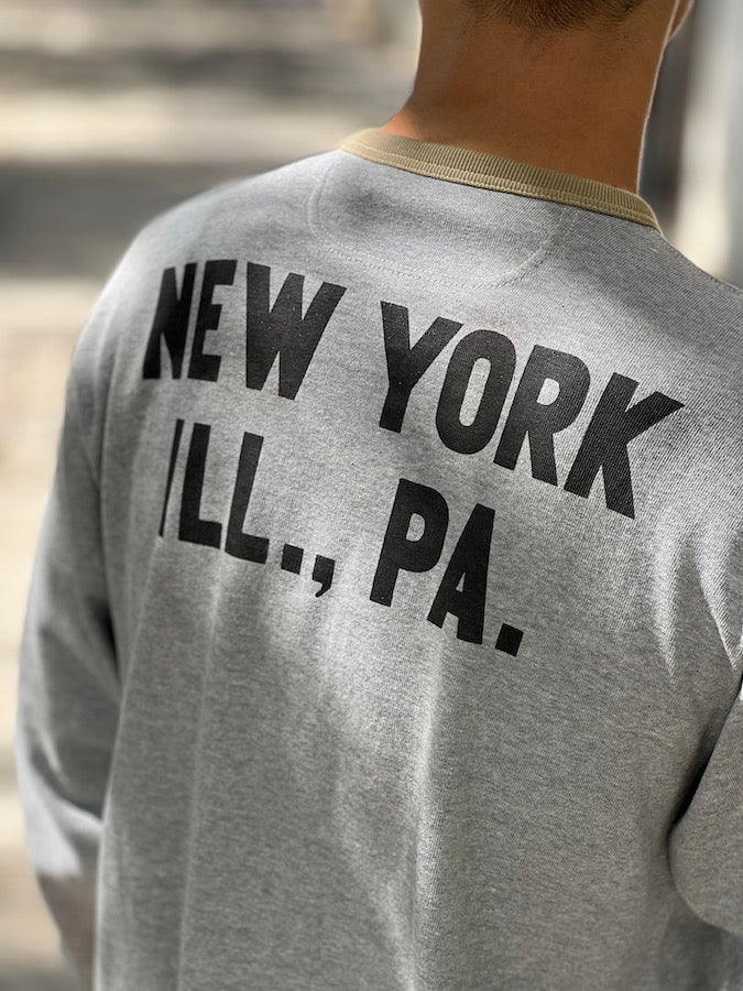 "GREAT LAKES LOGO" HENLEY NECKED LONG SLEEVE SHIRT - Vintage Style Medium Weight Jersey