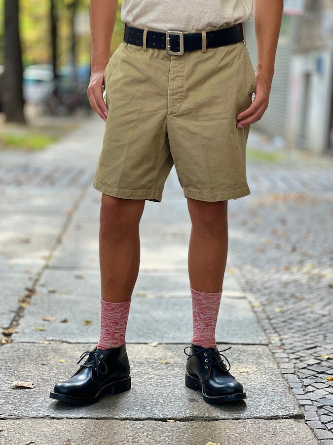 "MILITARY TROPICAL SHORTS" - UNION SPECIAL OVERALLS - Vintage Style Military Chino Cloth