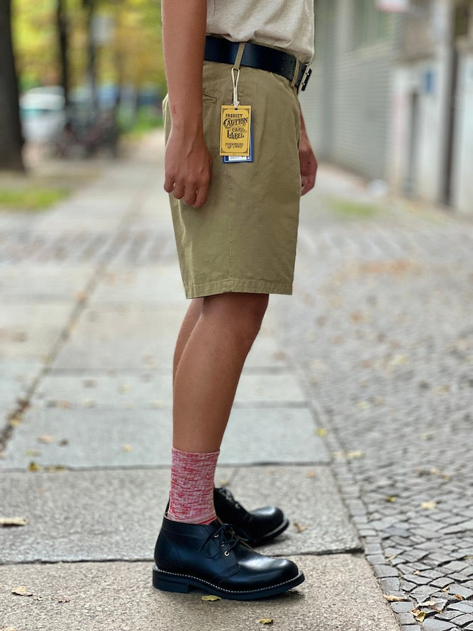 "MILITARY TROPICAL SHORTS" - UNION SPECIAL OVERALLS - Vintage Style Military Chino Cloth