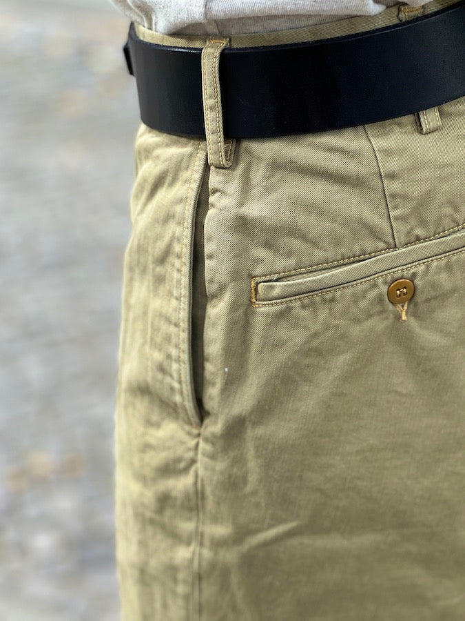 "MILITARY TROPICAL SHORTS" - UNION SPECIAL OVERALLS - Vintage Style Military Chino Cloth