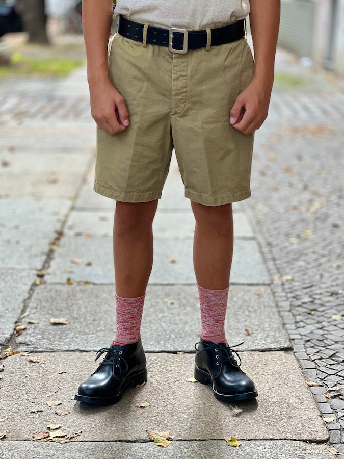 "MILITARY TROPICAL SHORTS" - UNION SPECIAL OVERALLS - Vintage Style Military Chino Cloth