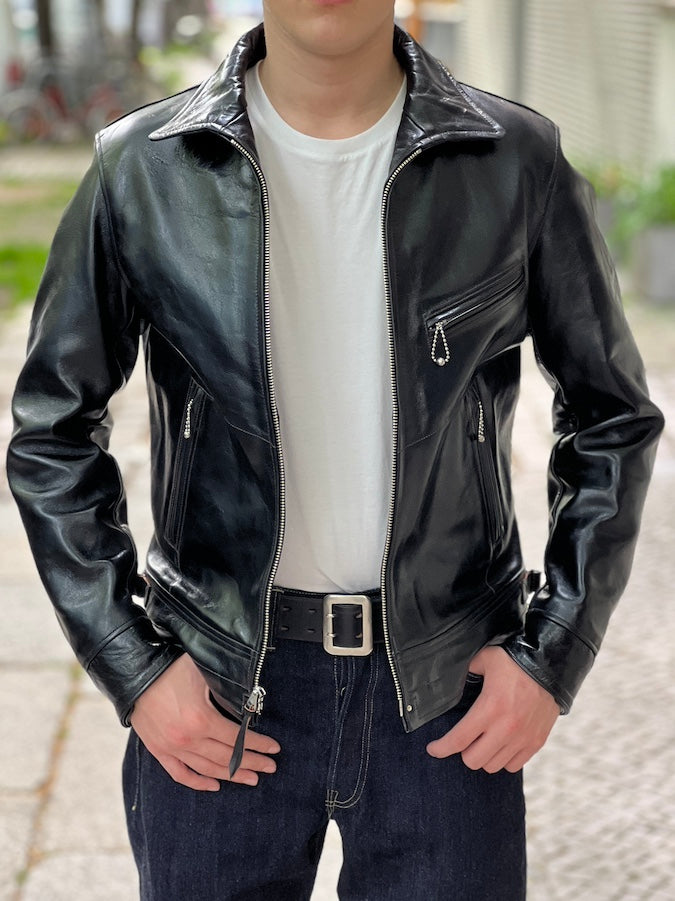"MULHOLLAND" - SPARTAN LEATHERS SPORTWEAR - SHELL CORDOVAN HORSEHIDE JACKET