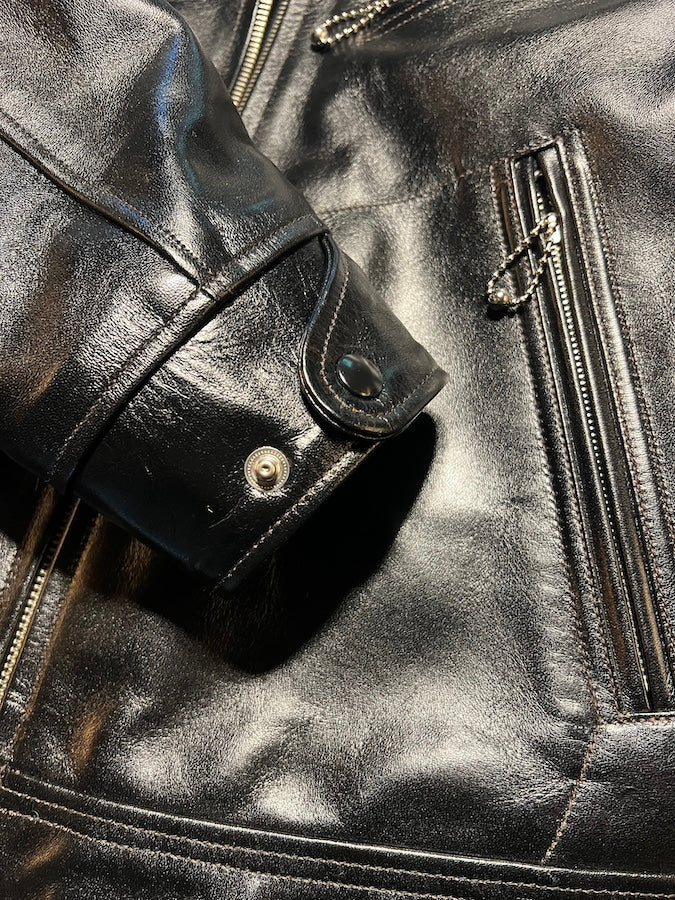 "MULHOLLAND" - SPARTAN LEATHERS SPORTWEAR - SHELL CORDOVAN HORSEHIDE JACKET