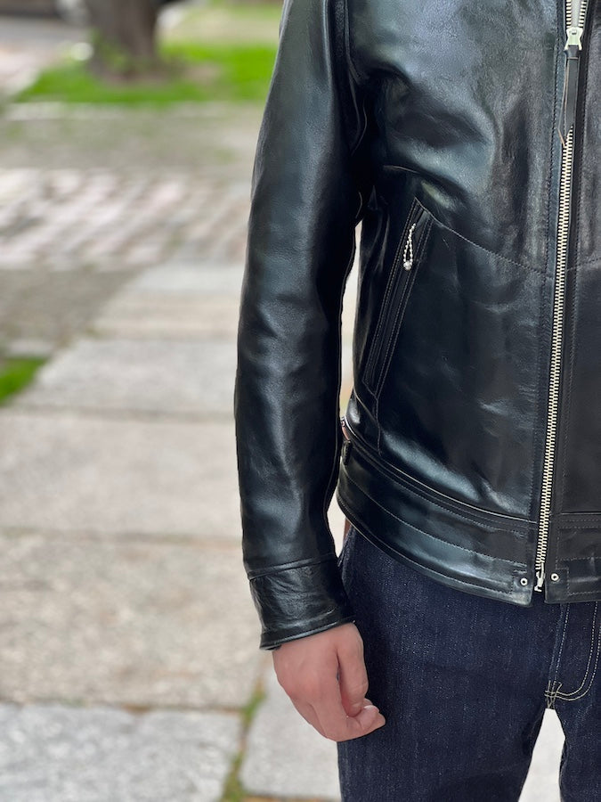 "MULHOLLAND" - SPARTAN LEATHERS SPORTWEAR - SHELL CORDOVAN HORSEHIDE JACKET