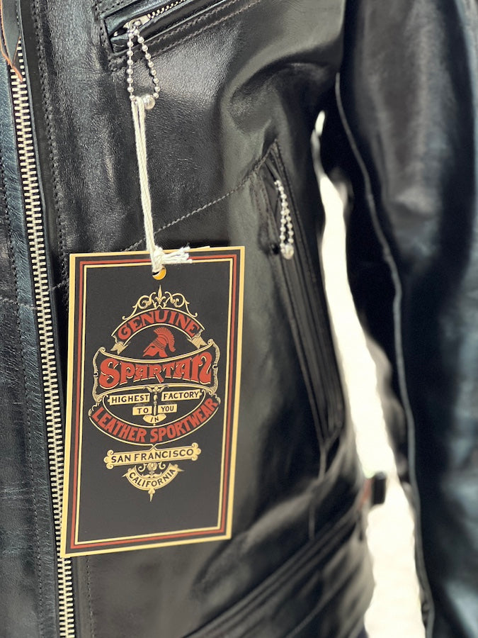 "MULHOLLAND" - SPARTAN LEATHERS SPORTWEAR - SHELL CORDOVAN HORSEHIDE JACKET