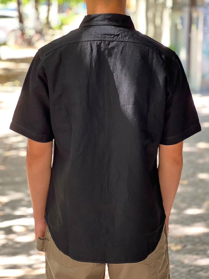 "Big Bertha" SHIRT - UNION SPECIAL OVERALLS "Vintage Style 5.5oz Cotton/Linen Chambray" - Black