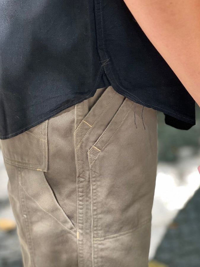 "Big Bertha" SHIRT - UNION SPECIAL OVERALLS "Vintage Style 5.5oz Cotton/Linen Chambray" - Black