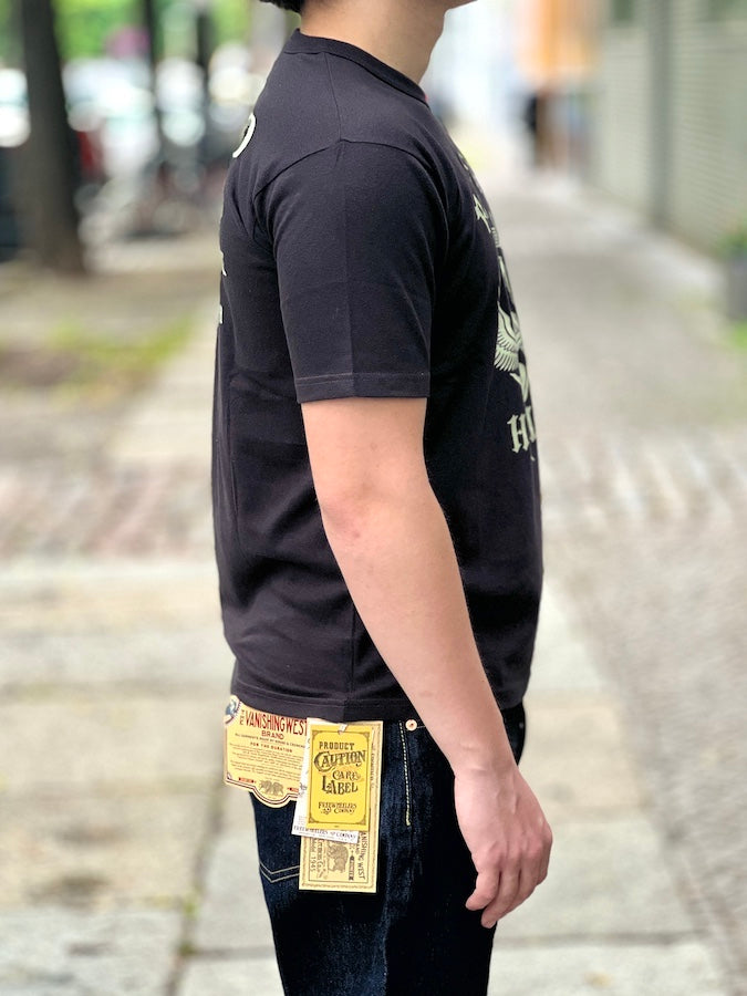 "RISING FROM HELL" - Vintage Style Medium Weight Jersey "50s POWER WEAR PRINTED LABEL"