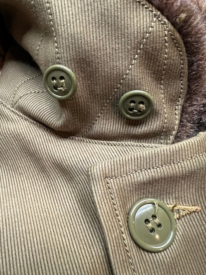 1940'S MILITARY CLOTHING "NAVY DEPARTMENT" ZIP DECK JACKET TYPE N-1 - Khaki Beige