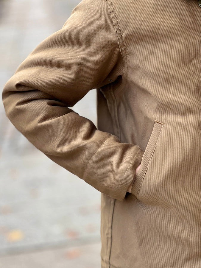 1940'S MILITARY CLOTHING "NAVY DEPARTMENT" ZIP DECK JACKET TYPE N-1 - Khaki Beige