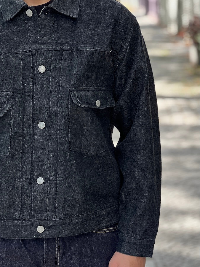 2102BK - Type II Black Denim Jacket - 13.7oz Selvedge Denim - One Washed