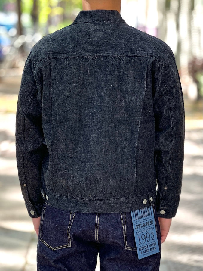 2102BK - Type II Black Denim Jacket - 13.7oz Selvedge Denim - One Washed