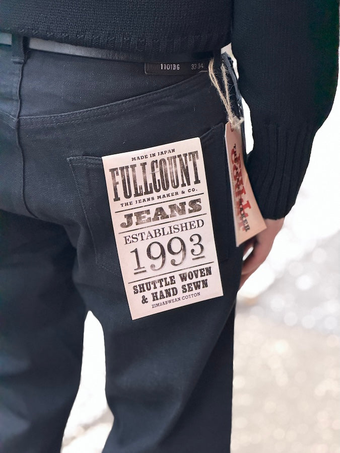 1101BG * LIMITED MODEL * Black Straight - 13.7oz Selvedge Denim - One Washed