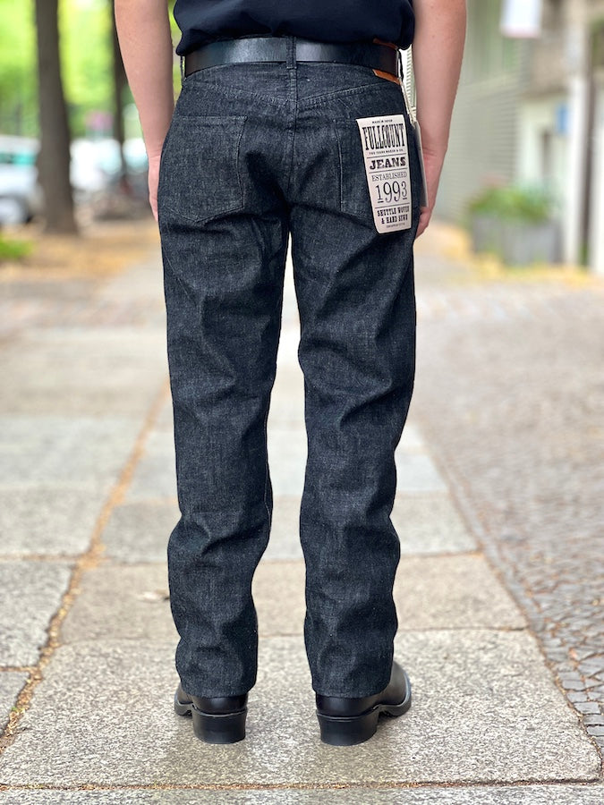 1101BK Black Straight - 13.7oz Selvedge Denim - One Washed