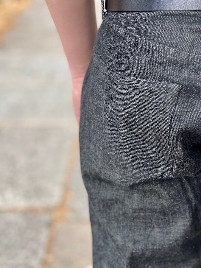 1101BK Black Straight - 13.7oz Selvedge Denim - One Washed