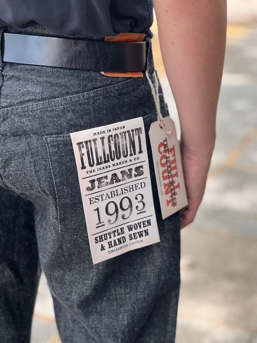 1101BK Black Straight - 13.7oz Selvedge Denim - One Washed