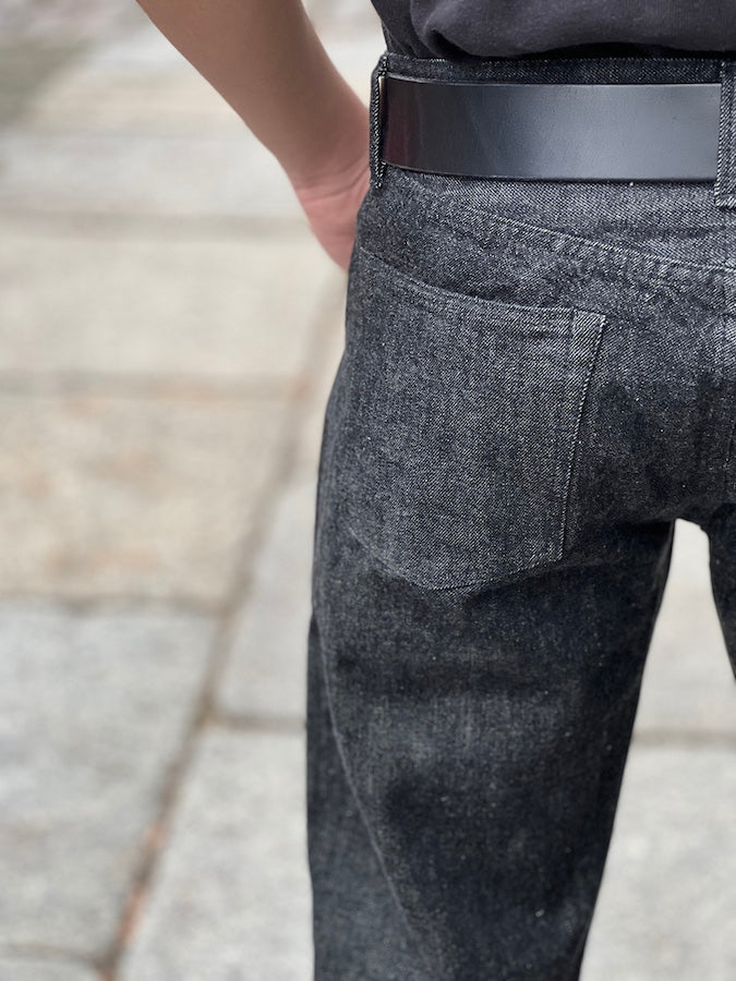 1108BK Black Slim Straight - 13.7oz Selvedge Denim - One Washed