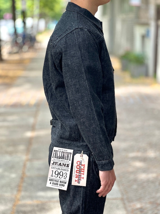 2107BK - Type I Black Denim Jacket - 13.7oz Selvedge Denim - One Washed