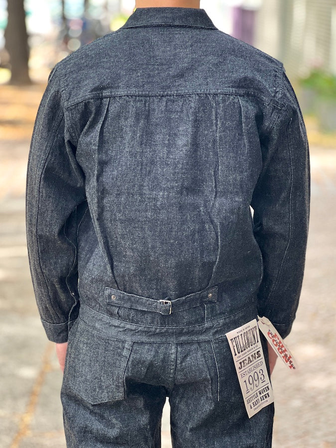 2107BK - Type I Black Denim Jacket - 13.7oz Selvedge Denim - One Washed