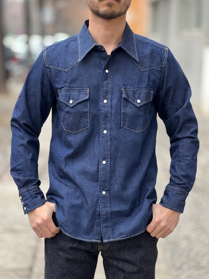 4894 - 8oz Denim Western Shirt - One Washed