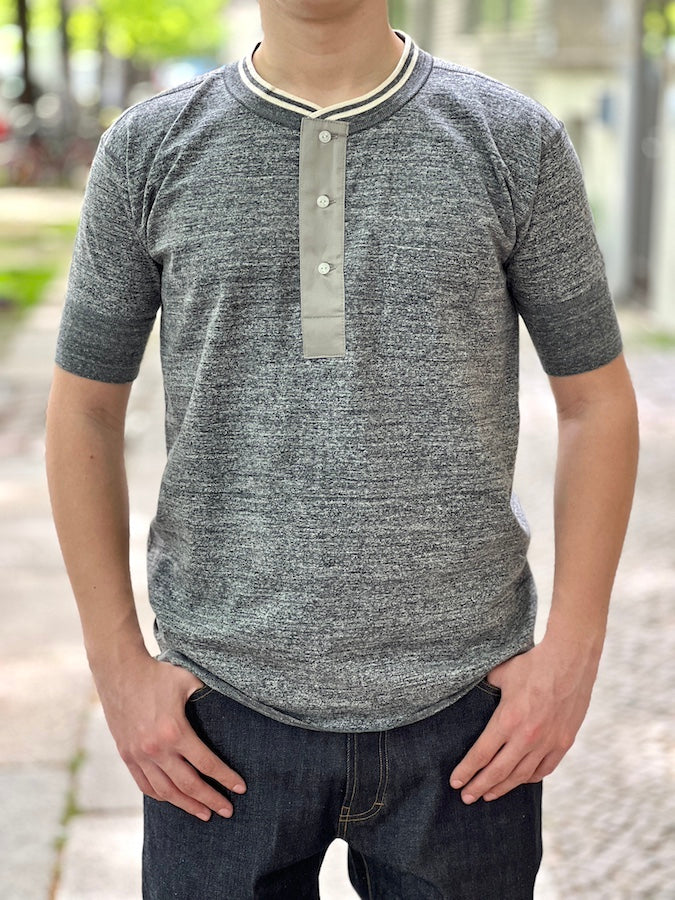 ROYAL CLASS - R-04 HENRY Loopwheeled Pocket T-Shirt - Heather Grey
