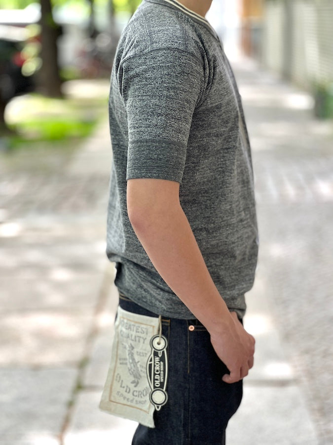 ROYAL CLASS - R-04 HENRY Loopwheeled Pocket T-Shirt - Heather Grey
