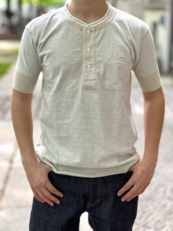 ROYAL CLASS - R-04 HENRY Loopwheeled Pocket T-Shirt - Oatmeal