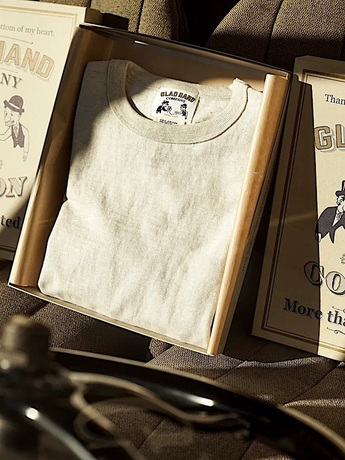 ROYAL CLASS - R-04 HENRY Loopwheeled Pocket T-Shirt - Oatmeal